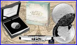 2019 A New Map Of The World $5 Fine Silver Proof Domed Coin Royal Aus Mint