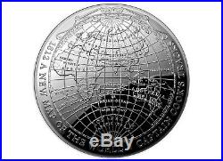 2019 A New Map of the World Captain Cook's $5 Silver Domed Proof Coin