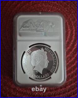 2019 Australia NGC PR70 1 oz 1626 A Certified Silver Coin NEW MAP OF THE WORLD