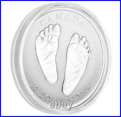 2019 CANADA Welcome to the World Baby Feet $10 1/2oz. 9999 Pure Silver Coin