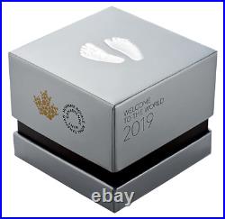 2019 CANADA Welcome to the World Baby Feet $10 1/2oz. 9999 Pure Silver Coin