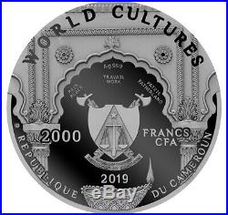 2019 Cameroon GANESHA World Cultures 2 oz Silver Coin Black Proof finish