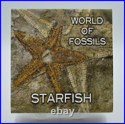 2019 Niue Starfish World of Fossils Antique Finish 2 Oz Silver Coin with