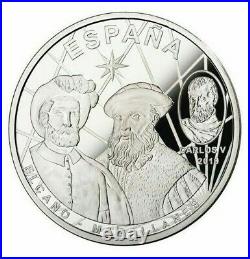 2019 Spain 10 Euro 27gram Silver Coin, 500th Anniv of Circumnavigation of World
