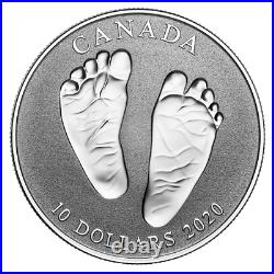 2020 Canada $10 Welcome To The World Baby Feet Fine Silver Coin