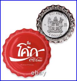 2020 Coca-Cola Bottle Cap Coin 6 Gram Silver Thailand Global Edition Thai