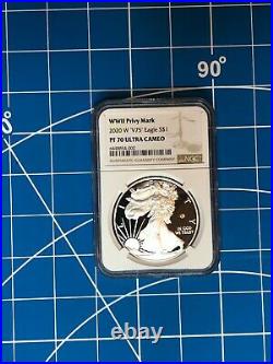 2020 END of WORLD WAR II 75th ANNIVERSARY SILVER EAGLE V75 NGC PF70 ULTRA CAMEO