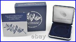2020 End Of World War II 75th Anniv Silver Medal Ryder Signed COA NO COIN 3838