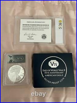 2020 End of WW2 World War II 75th Anniversary American Eagle Silver Coin PR70