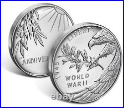 2020 End of World War 2, 75th Anniversary. 999 Fine Silver Coin