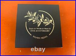 2020 End of World War 2, II 75th Anniversary 1oz Silver Medal Eagle