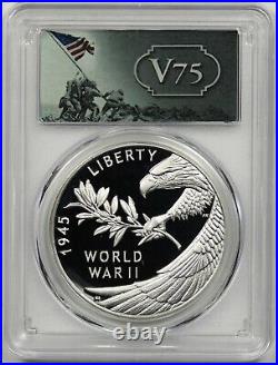2020 End of World War II 75th Anniv First Strike Medal PCGS PR69 DCAM OGP COA