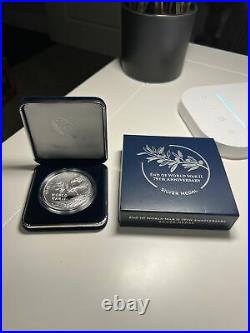 2020 End of World War II 75th Anniversary 1oz Proof Silver Medal Eagle