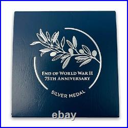 2020 End of World War II 75th Anniversary 1oz Silver Medal Proof