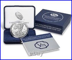 2020 End of World War II 75th Anniversary American Eagle Silver Proof Coin V75