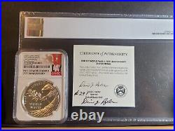 2020 End of World War II 75th Anniversary Silver Medal Signed COA #291 NGC PF70