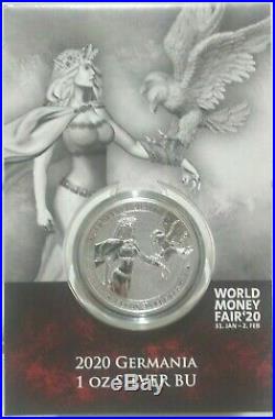 2020 GERMANIA 2020 WMF WORLD MONEY FAIR EDITION 1 oz Pure Silver BU