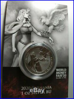 2020 Germania 1 oz. Silver Coin World Money Fair Special Edition In Stock Now