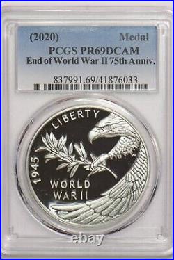 2020 Medal PCGS PROOF 69DCAM End of World War II 75th Anniversary PC1163