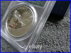 2020-P End of World War II 75th Anniversary Silver Medal v75 label PCGS PR69DCA