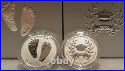2020 Pure Silver $10 Coins Baby Feet Welcome World & Graduation Congratulations