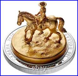 2020 RCMP MUSICAL RIDE 3D 10 oz Pure Silver Coin. Only 1000 Minted Worldwide