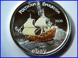 2020 Two (2) Dollars 1oz Silver Rum-Runner Antigua & Barbuda 500 worldwide