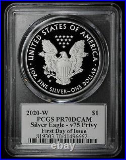 2020-W $1 Silver Eagle End of World War II v75 Privy PCGS PR70 DCAM FDOI Jima