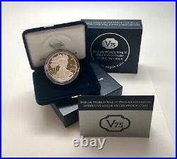 2020-W End Of World War II 75th Anniv American Silver Eagle Proof Coin, Sealed