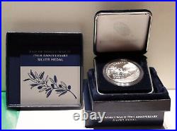 2020 W End of World War 2, II 75th Anniversary 1oz Silver Medal Eagle Box/Coa