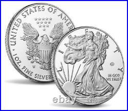 2020 W End of World War II 75th Anniversary American Eagle Silver 20XF IN HAND