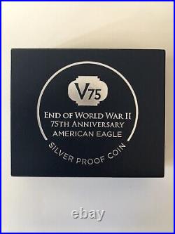 2020 W Proof Silver Eagle World War II V75 Privy Ngc Pf70 Ultra Cameo Vday Case
