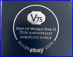 2020 W V75 End of World War II 75th Anniv NGC PF70 Ultra Cameo Silver Dollar