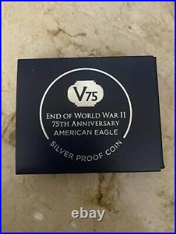 2020 W V75 Privy American Silver Eagle Proof End of World War II Anniversary