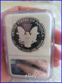 2020 W V75 SILVER EAGLE WWII World War 2 NGC PF70 UCAM Signed, First Day Issue