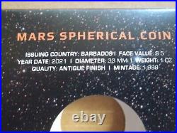 2021 1oz Pure Silver Spherical Coin Mars