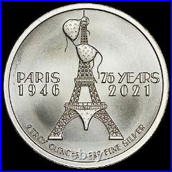 2021 75th Anniversary World's First Bikini Paris 2 oz. 999 Silver Round 250 Made