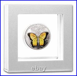 2021.999 fine silver Cameroun PROOF coin Wonderful World of Butterflies COA BOX