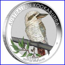 2021 Australia Kookaburra Berlin World Money Fair WMF 1oz Colorized Silver