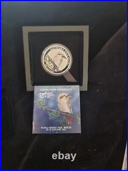 2021 Australian Kookaburra 1oz Silver Coin World Money Fair No 793/1500