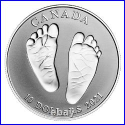 2021 Canada Welcome To The World Born Baby Gift 10$ Pure Silver Coin Coa#00090