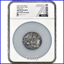 2021 Cook Islands AMATERASU Gods of the World 3 oz Silver Coin MS 70 OZB