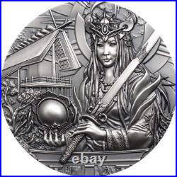 2021 Cook Islands AMATERASU Gods of the World 3 oz Silver Coin MS 70 OZB