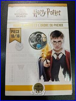 2021 France Silver 10 Euro Harry Potter Coin Set coins 10-18/18 Wizarding World