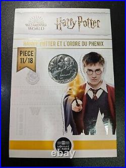 2021 France Silver 10 Euro Harry Potter Coin Set coins 10-18/18 Wizarding World