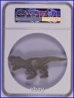 2021 NIUE Dinosaur 2 Oz Silver $5 Coin JURASSIC WORLD T REX NGC MS69 Antiqued