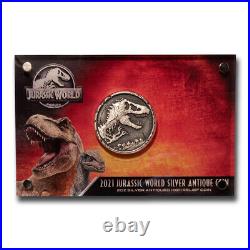 2021 Niue 2 oz Silver $5 Jurassic World Antiqued High Relief Coin SKU#223497
