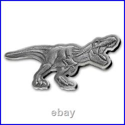 2021 Niue $5 Jurassic World T-Rex 2oz Antiqued Silver