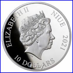 2021 Niue Jurassic World 5 oz Silver Proof $10 Coin GEM Proof