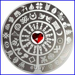 2021 Niue Love The World Folklore Symbols 1 oz. 999 Silver Coin Only 1k Made